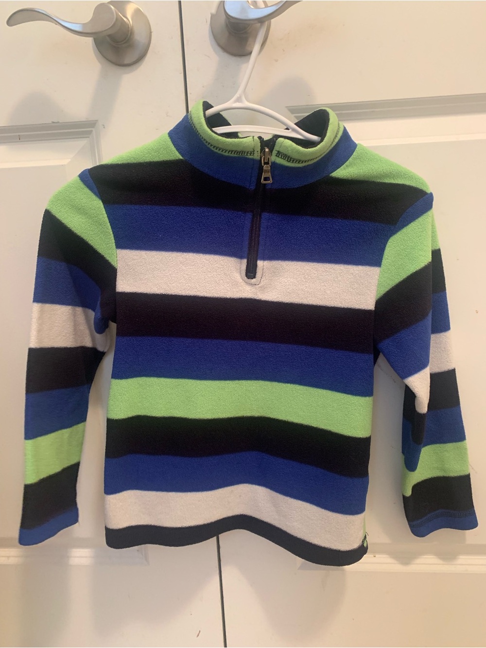Place Striped Half-Zip Pullover - Blue, Green, Black, White
